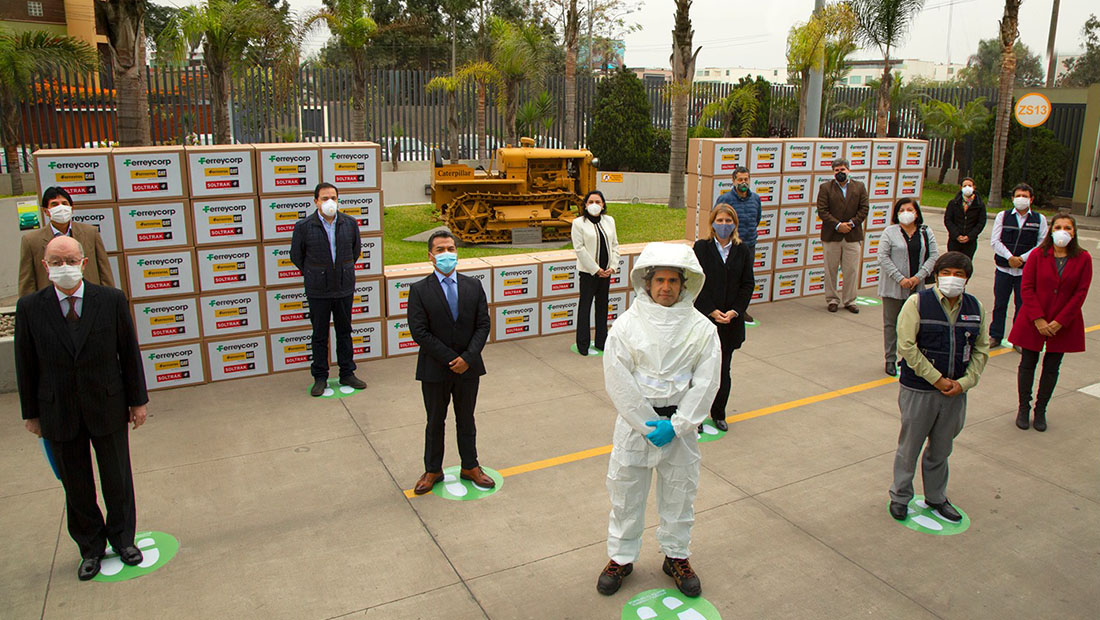Cinco hospitales del Minsa reciben modernos equipos de protección personal donados por Ferreycorp