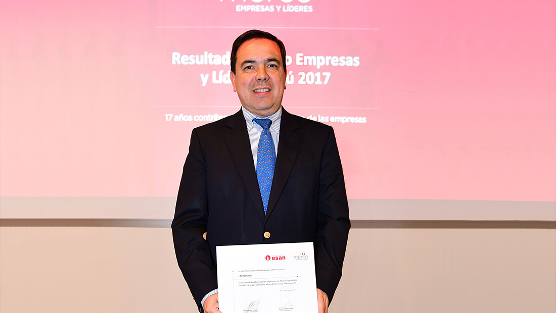 FERREYROS ENTRE LAS CINCO EMPRESAS CON MEJOR REPUTACIÓN EN EL PERÚ